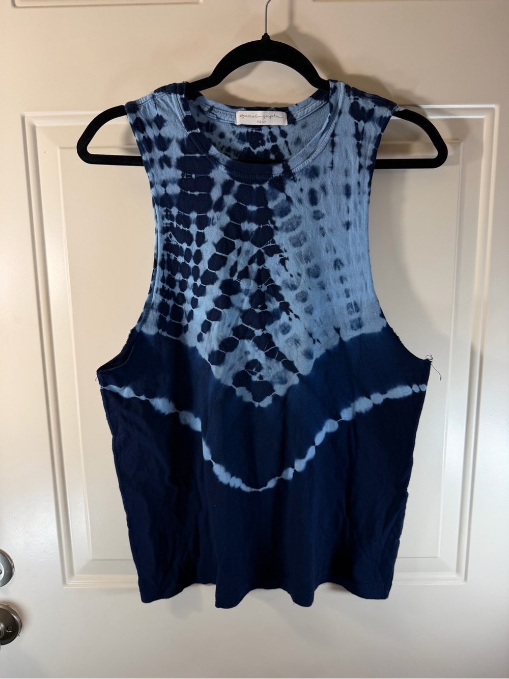 Spiritual Gangster Women’s Medium Blue Tie Dye Muscle Tank Top 460